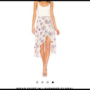J.OA. WRAP SKIRT IN LAVENDER FLORAL